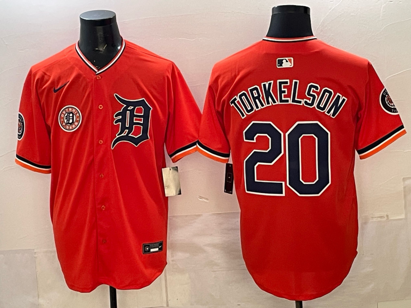 Men Detroit Tigers Torkelson orange Game Nike MLB Jersey 2026004